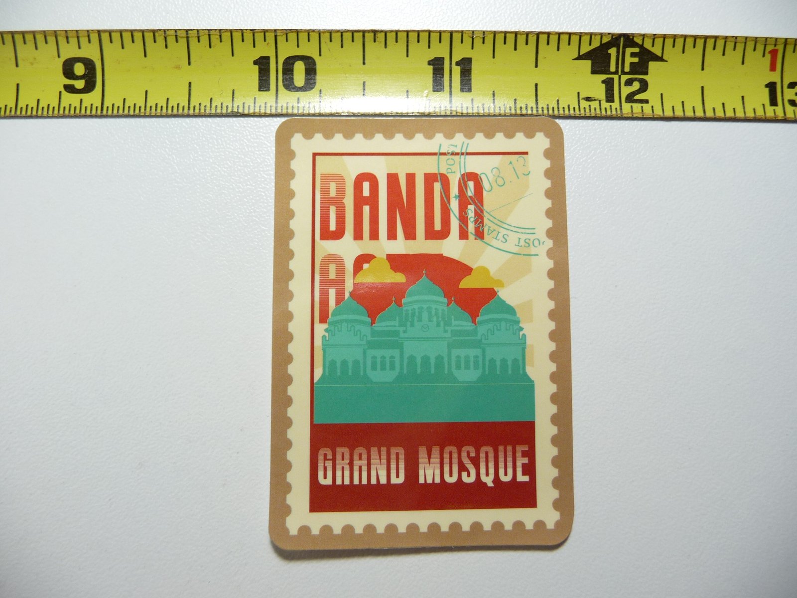 GRAND MOSQUE BANDA ACEH INDONESIA STICKER DECAL WORLD TRAVEL SITES FAMOUS - Foto 1 di 1
